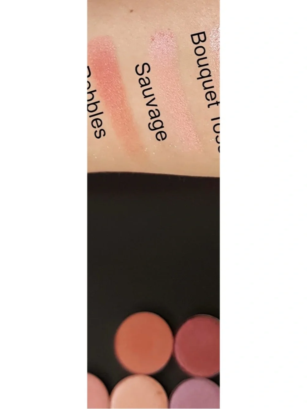 Colourpop Single eyeshadows: wait for it, flower boy, sauvage,top notch, get out
